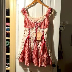 LaceMade Hawthorn Berry Corset Mini dress
